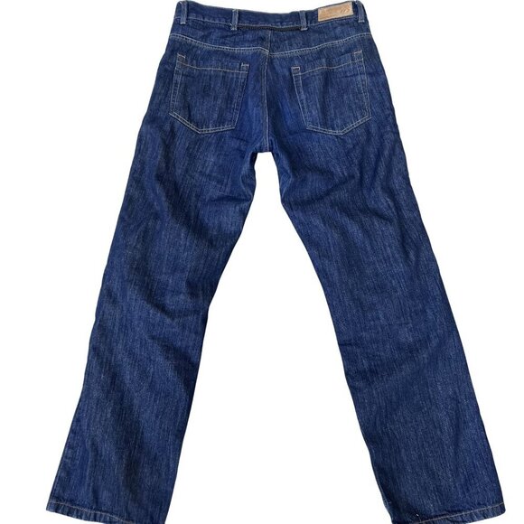 Iron Workers Mens USA 36 Blue Denim Work Jeans Reinforced Mesh Motorcycle Jeans - Picture 2 of 16